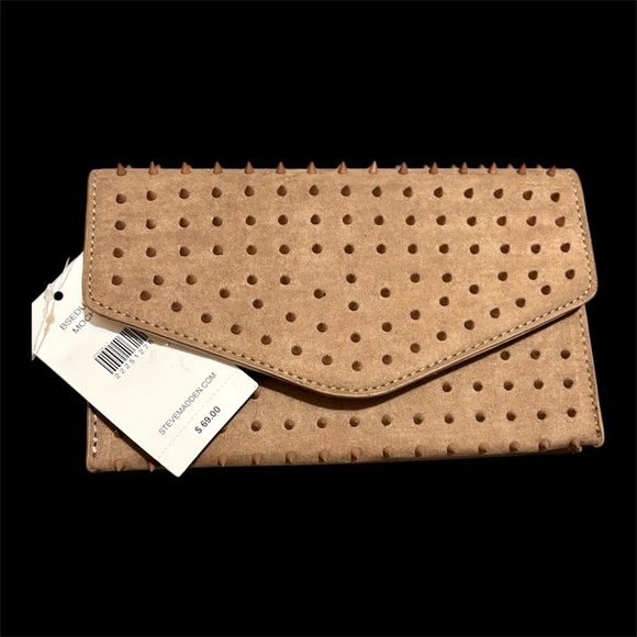 Steve Madden Brown Spiked Boots and Clutch Set - Picture 2 of 7